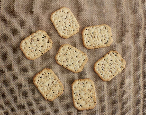 Cracker Croccanti Dieta Secca Con Semi Cumino Nero Quinoa — Foto Stock