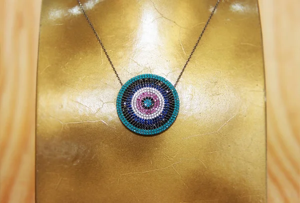 Women Precious Jewelry Decorative Pendant Chain Gemstone — Fotografia de Stock