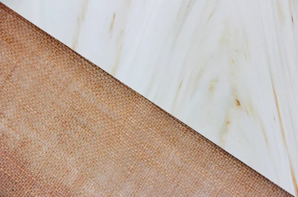 Brown Baggy Jute Fabric Grey Marble Texture Streaks — Stok fotoğraf