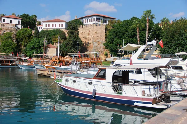 Various Pleasure Boats Yachts Seaport Mediterranean Sea — Stock fotografie