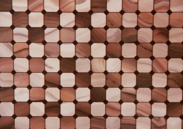 Bild Einer Keramischen Braunen Fliese Mit Einem Geometrischen Grafischen Muster — Stockfoto