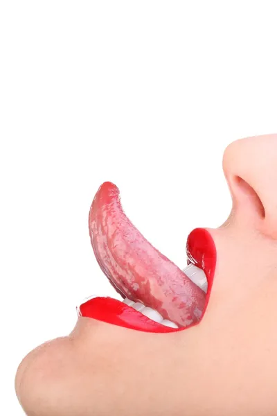 Woman's tongue — Stock Photo, Image