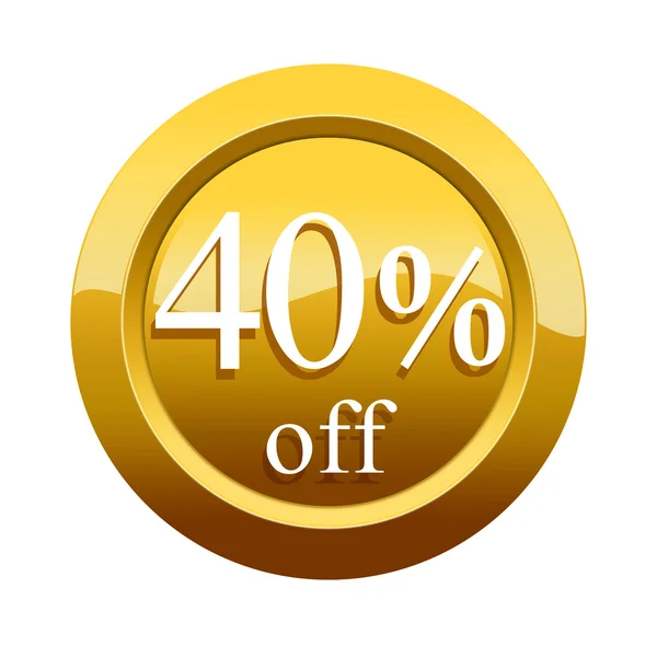 40  percent discount icon — Stock Photo, Image