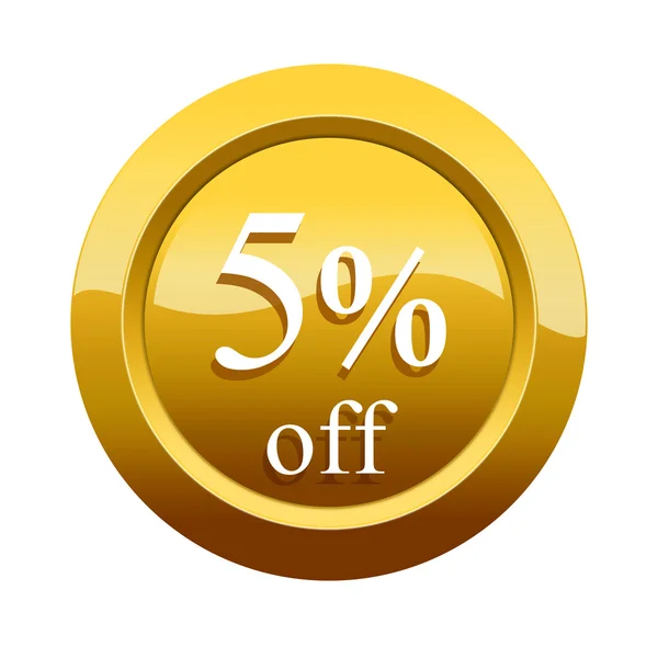 5  percent discount icon — Stock Photo, Image