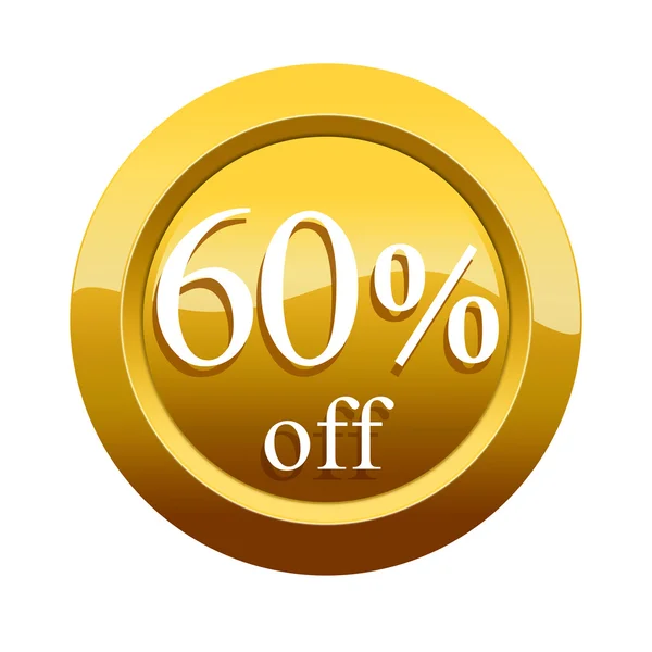 60  percent discount icon — Stock Photo, Image