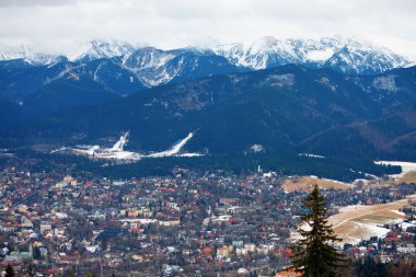 Zakopane City and Tatra Mountains clipart
