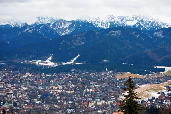 Město Zakopane a Tatry — Stock fotografie