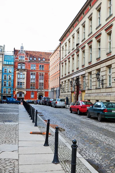 Řadové domy v wroclaw, Polsko — Stock fotografie