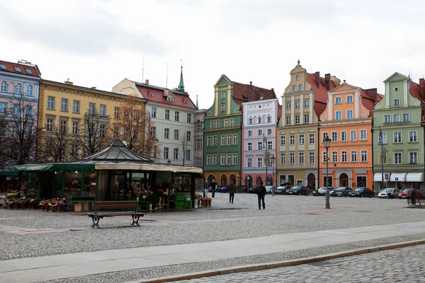 Row Houses on Market Square in Wroclaw, Poland — Stock Photo, Image