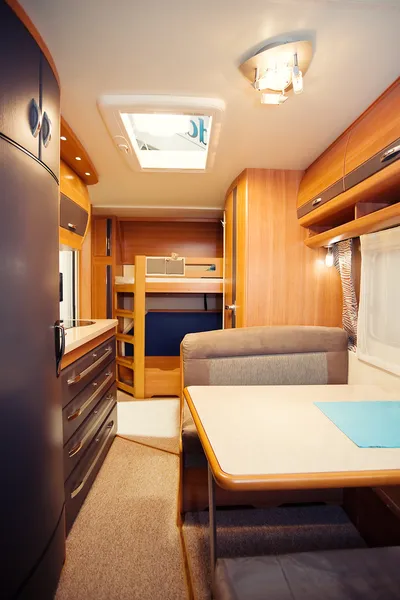 Dining Space in Modern Motorhome — Stock Photo, Image