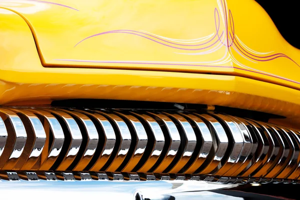 Close-up de American Vintage Car, detalhe frontal — Fotografia de Stock