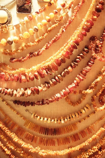 Various Amber Necklaces — Stock Photo, Image