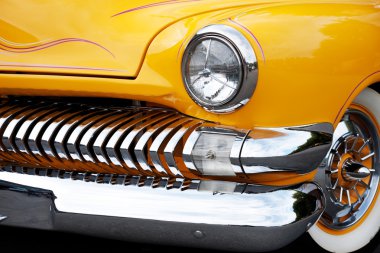 Front Detail of American Classic Car clipart