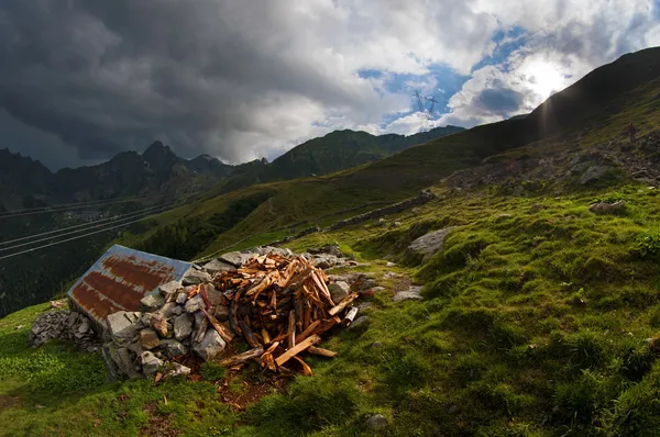 Hout en cabine — Stockfoto