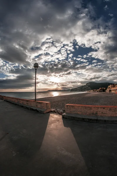 gün batımı gölgeler.