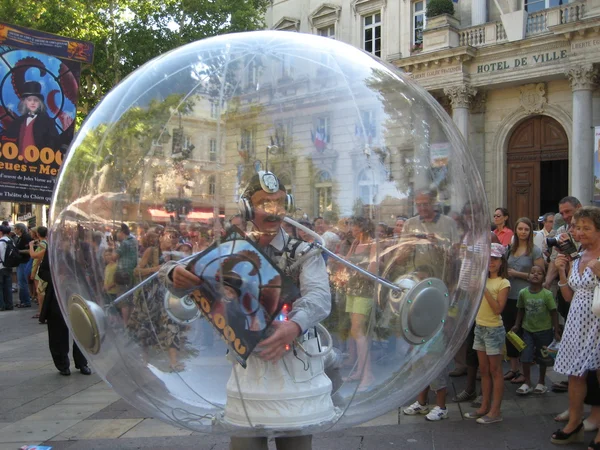 Hombre en una burbuja Imagen De Stock