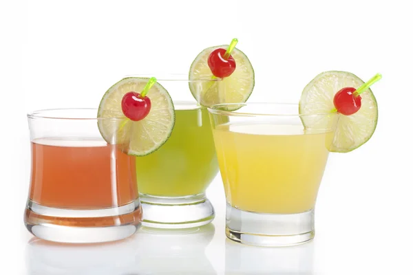 Three glasses of juice — Stock Photo, Image