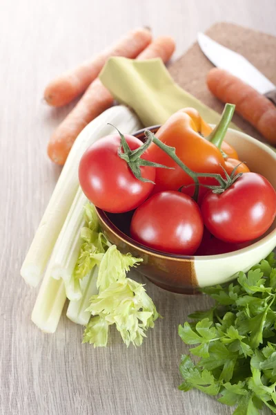 Fresh vegetables on a table — Stock Photo, Image