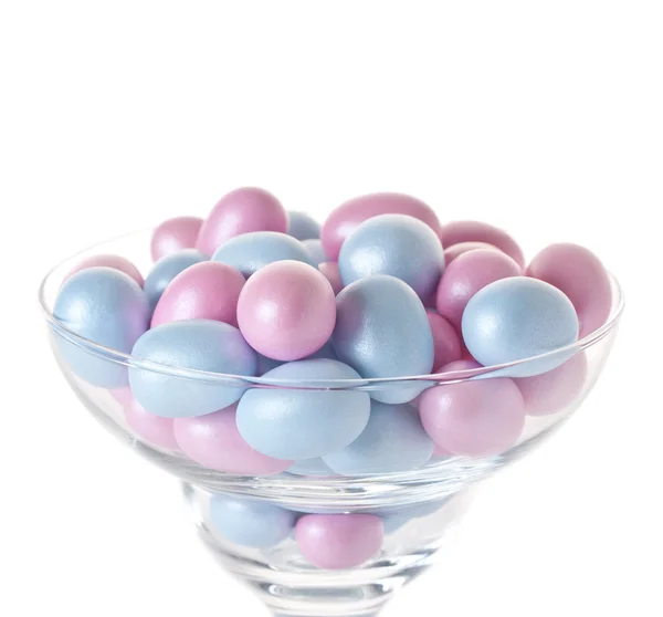 Huevos de Pascua en cristalería — Foto de Stock