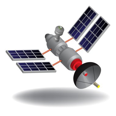 Communication satellite clipart