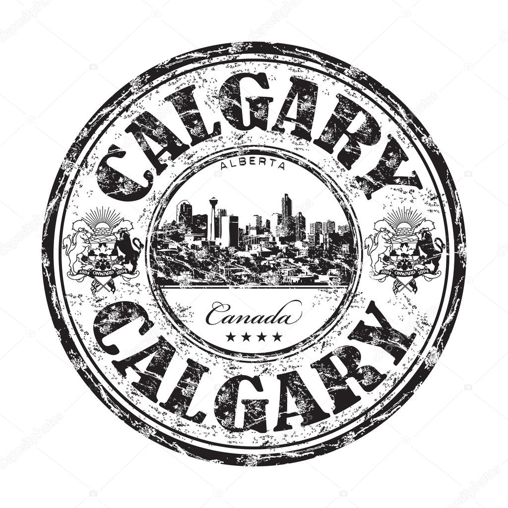 Calgary grunge rubber stamp