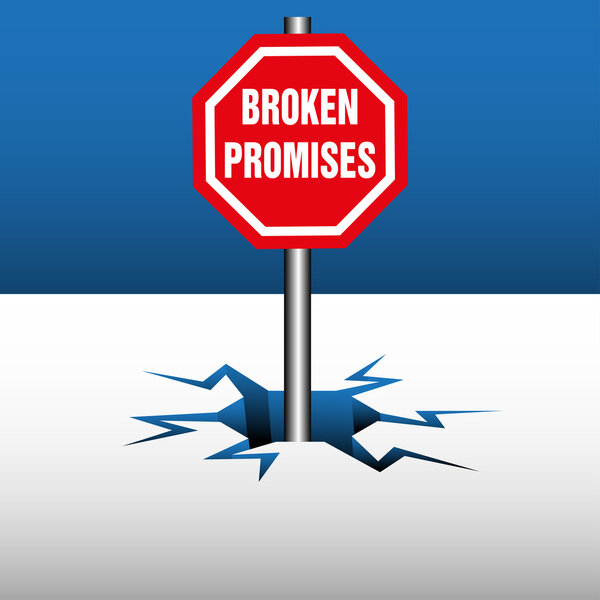 Broken promises plate