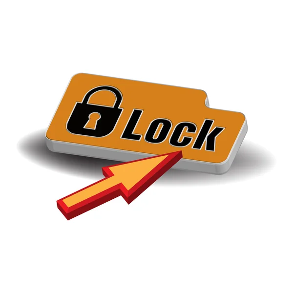 Lock button — Stock Vector