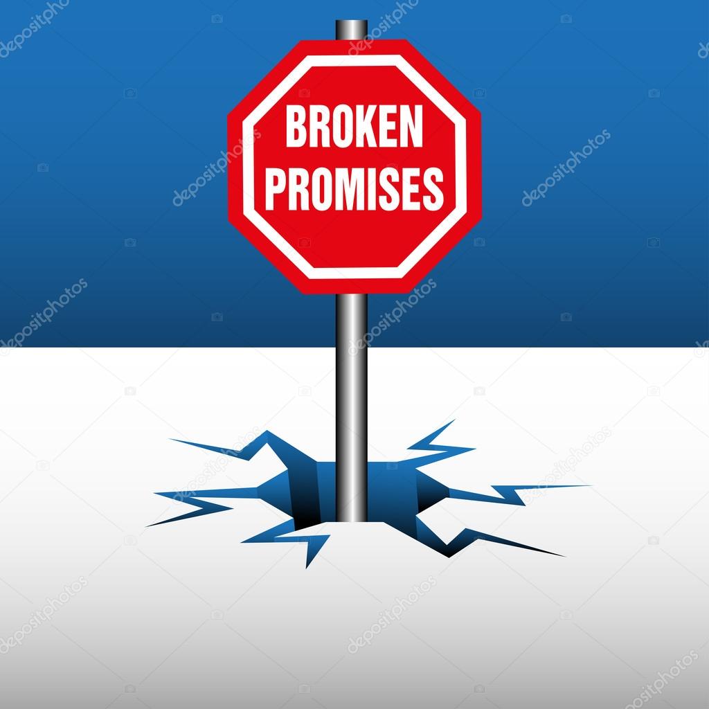 Broken promises plate