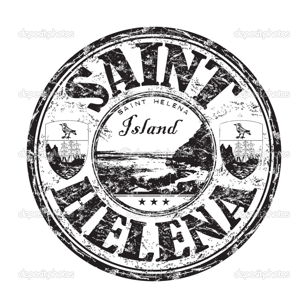 Saint Helena grunge rubber stamp