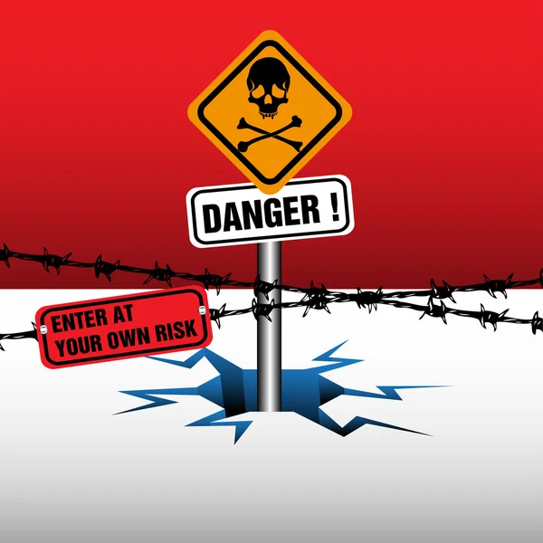 Danger sign — Stock Vector