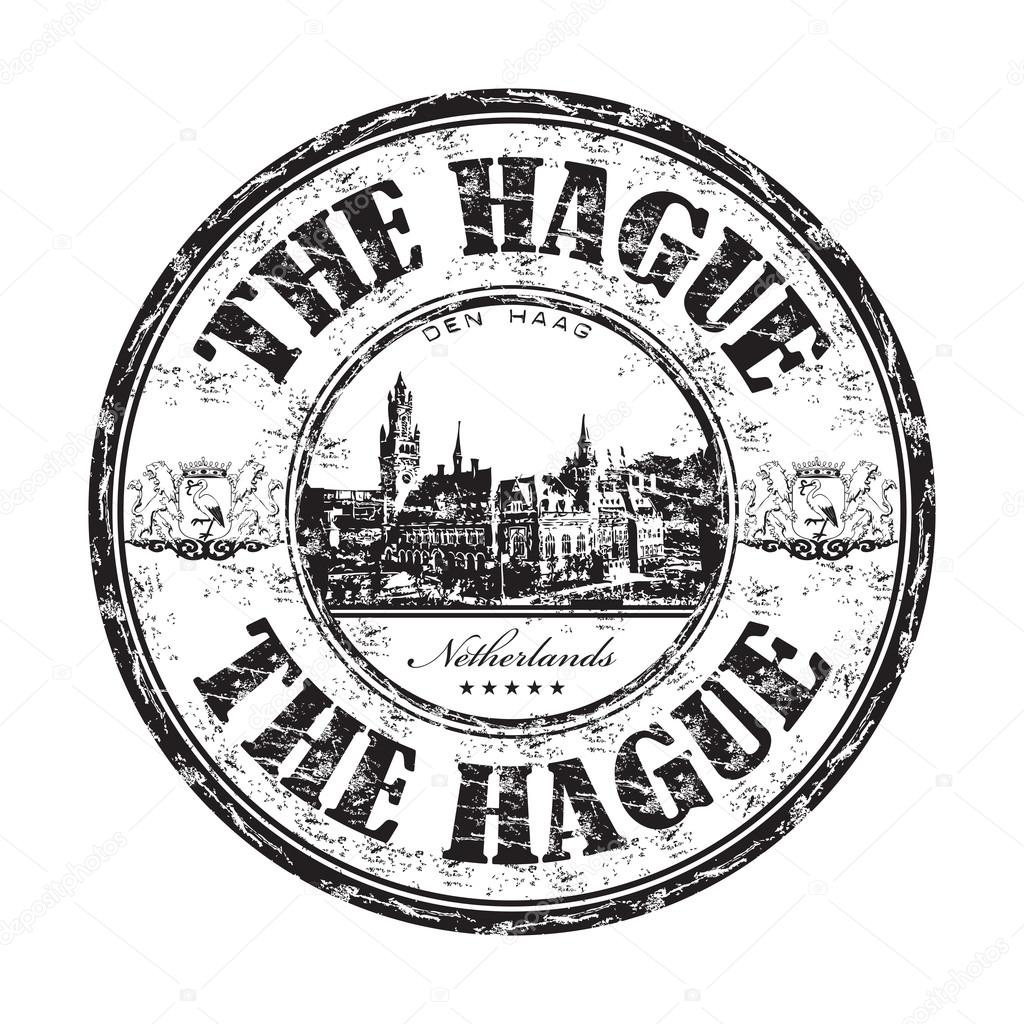 The Hague grunge rubber stamp