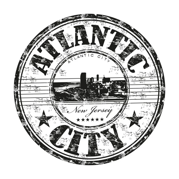 Atlantic City rubber stamp — Stock Vector