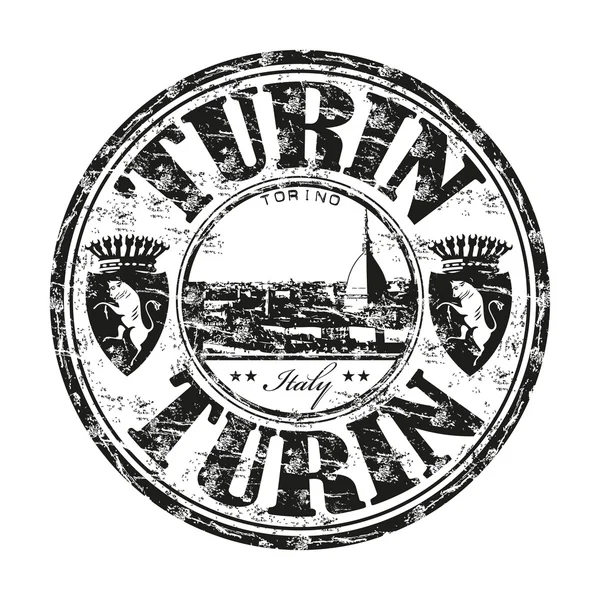 Turijn grunge Rubberstempel — Stockvector