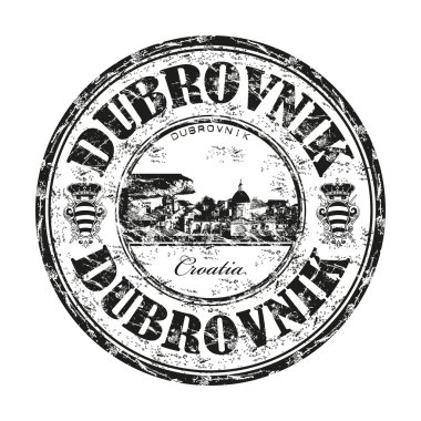 Dubrovnik grunge lastik damgası