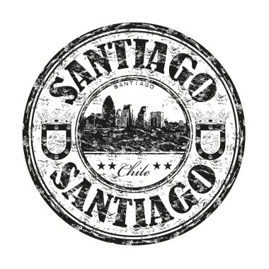 Santiago grunge lastik damgası