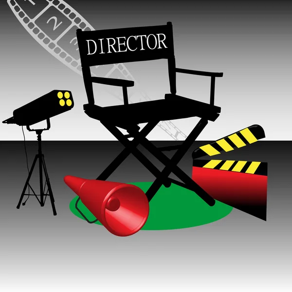 Assento de diretor de cinema — Vetor de Stock