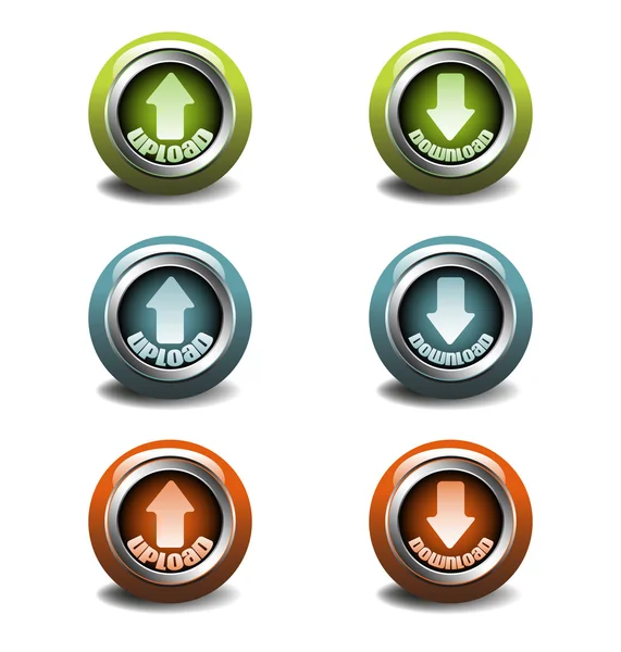 Upload and download buttons — Stock Vector