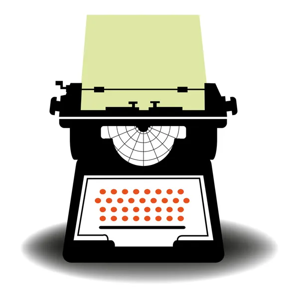 Typewriter machine — Stock Vector