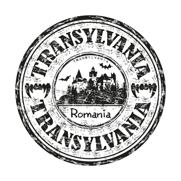 Transylvania grunge rubber stamp