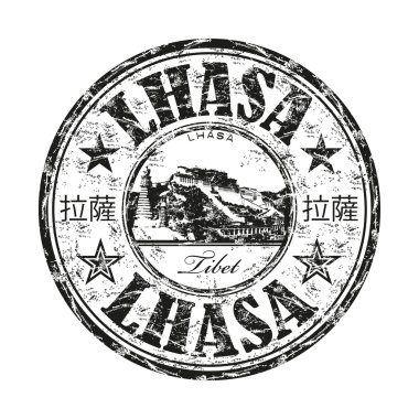 Lhasa grunge lastik damgası