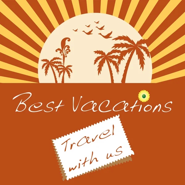 Best vacations — Stock Vector