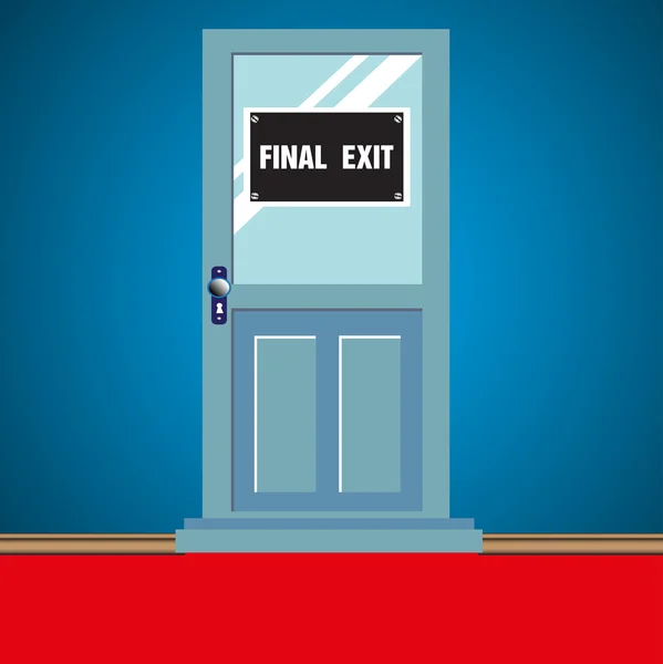 Final exit door — Stock Vector