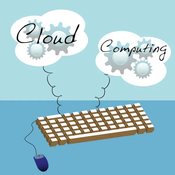 Cloud computing — Stockvector