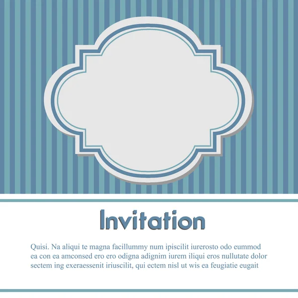 Blue invitation — Stock Vector