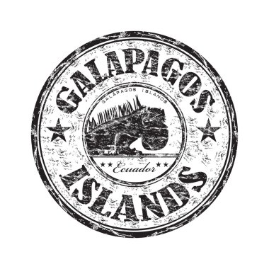 Galapagos grunge lastik damgası