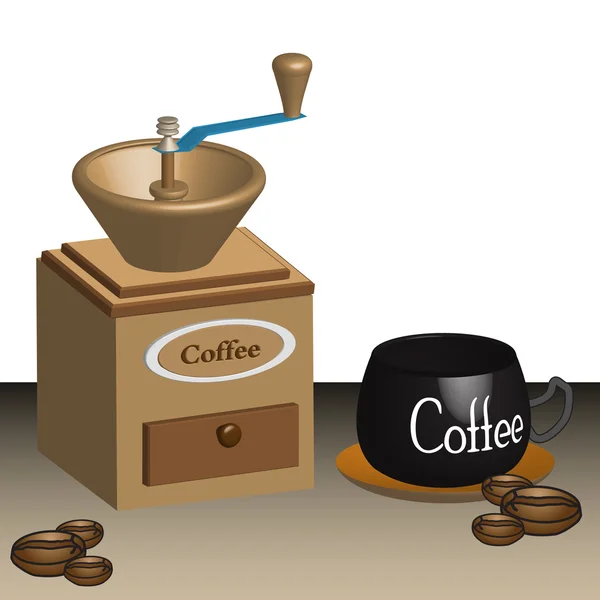 Koffiemolen — Stockvector