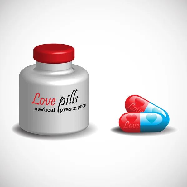 Любовные таблетки — стоковый вектор