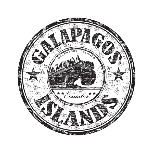 Galapagos timbre en caoutchouc grunge — Image vectorielle