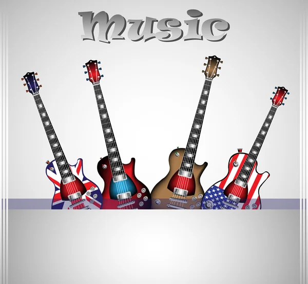 Guitares — Image vectorielle