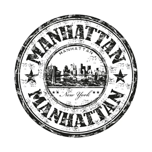Manhattan nieczysty pieczątka — Wektor stockowy